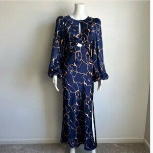 NWT ASTR The Label Suzy Satin Cutout Maxi Dress - M